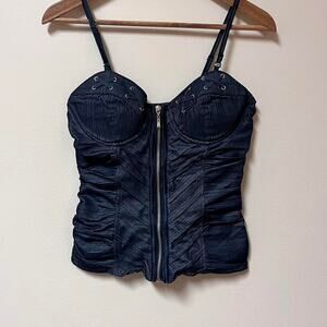 Lydia denim deadstock corset top